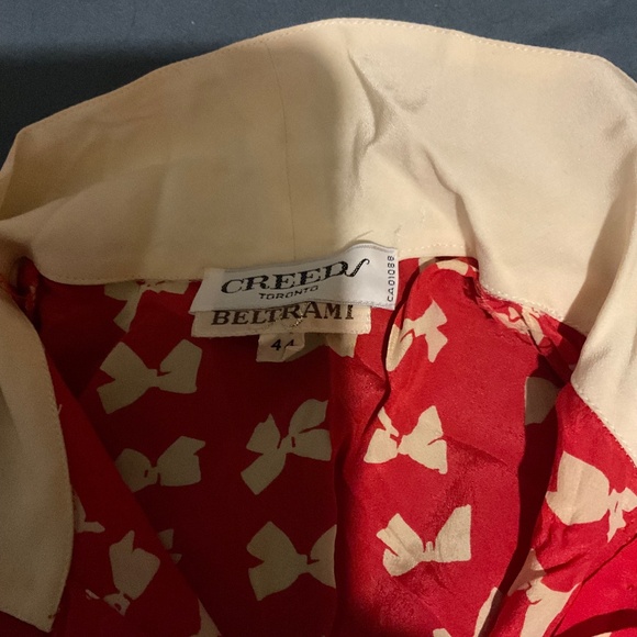 VINTAGE  SILK  BLOUSE BY  BELTRAMI  ‘CREEDS TORONTO ‘ SIZE 44’’ - Picture 4 of 14